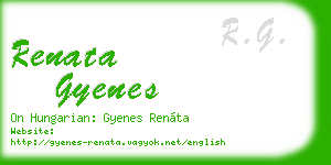 renata gyenes business card