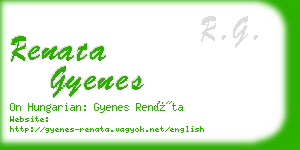 renata gyenes business card